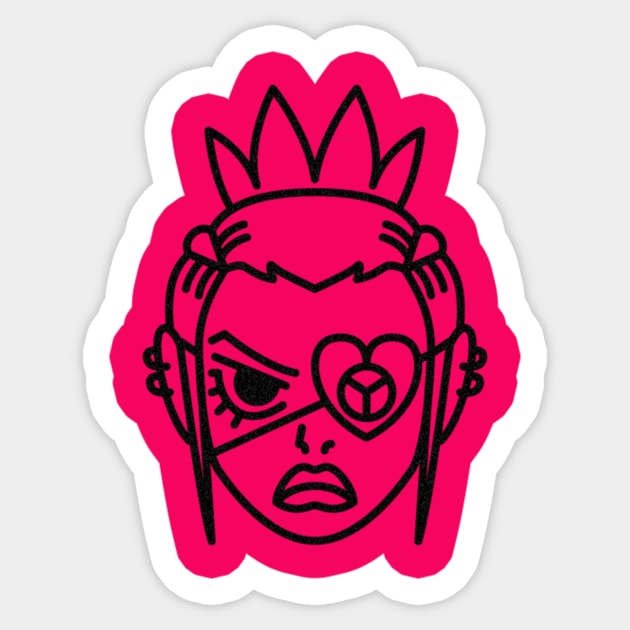 Jet Set Radio Portrait Icon - Love Shockers Sticker by barbes-artworks